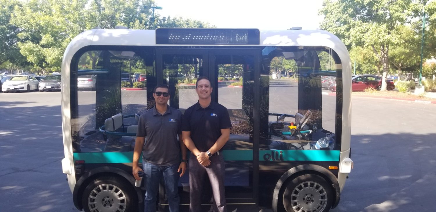 BSK rides Olli to Work.
